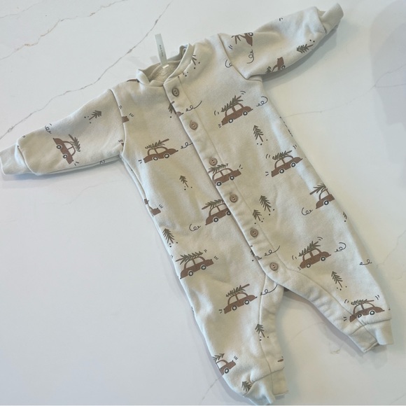 Rylee + Cru Home for the Holidays fleece jumpsuit 0-3m - Picture 4 of 11